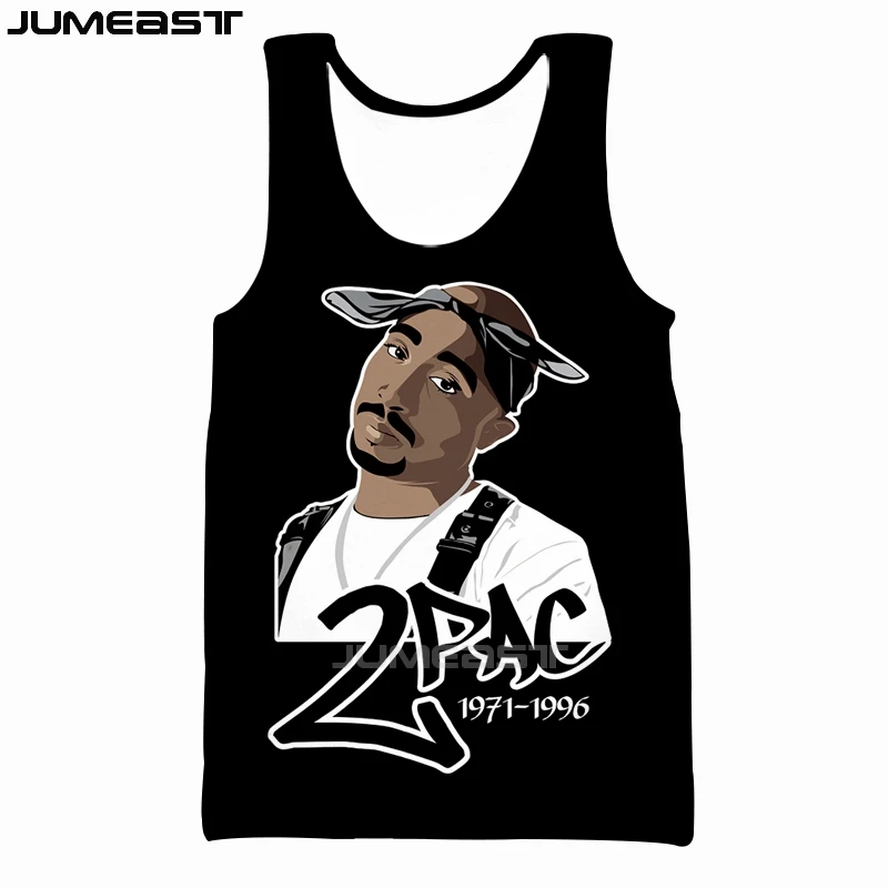 

2022 Men 3D Vest Superstar Tupac Oversized Creative Streetwear Short Sleeve Sport Pullover Summer Tank Tops Tees