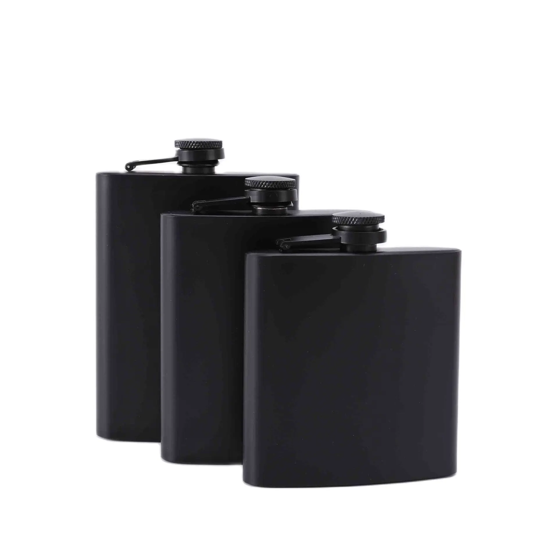

6oz Stainless Steel Black Hip Flasks Russia Flagon Colors Painted