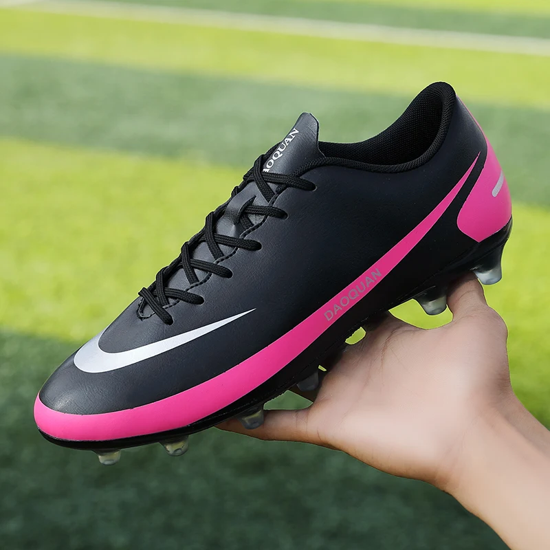 Cheap Men's Soccer Shoes Adult Kids Big Size 48 Ultralight Football Boots Men AG/TF Soccer Cleats Sneakers Unisex Football Shoes