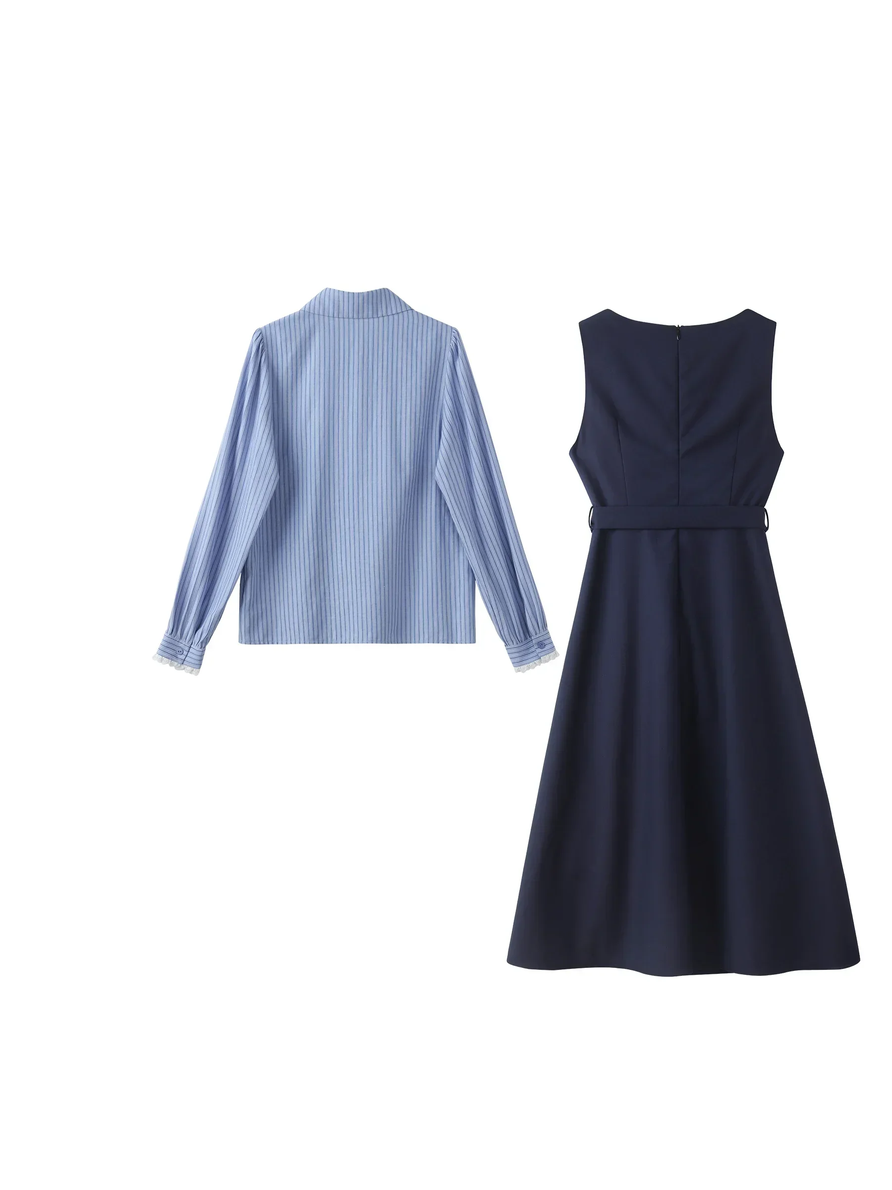 ALXNAN женская рубашка в полоску консервативном стиле классическая однобортная с