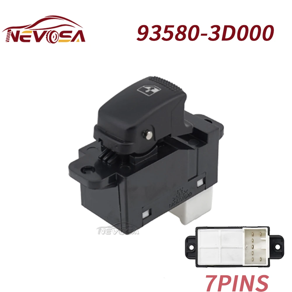 

Задняя кнопка переключателя управления стеклоподъемником для Hyundai Elantra XD 2001 2002 2003 2004 2005 2006, передняя левая 93570-2D000 93580-2D300