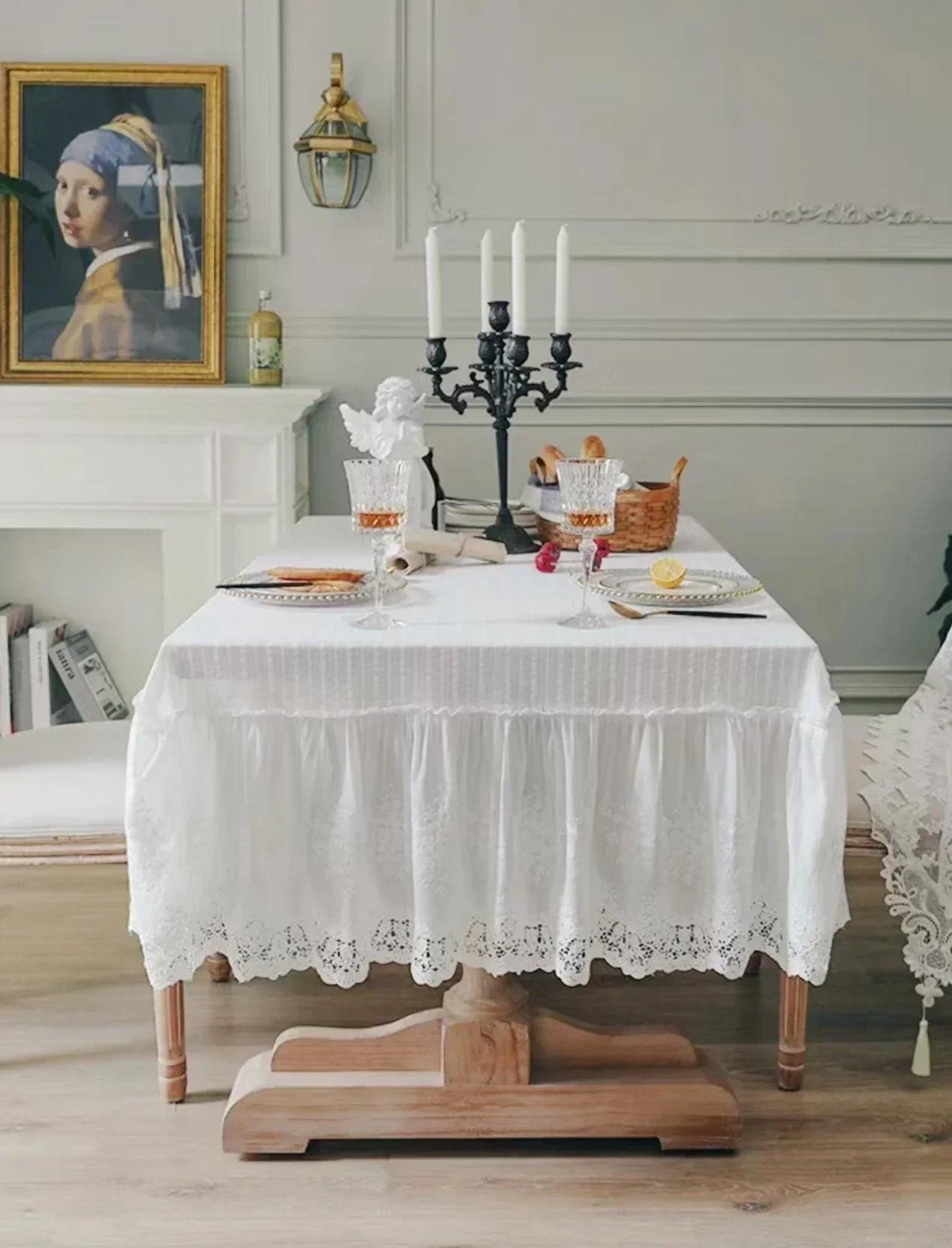 Nappe Imprimée pour Décoration de Noël Gril Table ixde Mariage