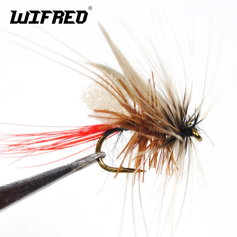 

Wifreo 10PCS 14# White Foam Tail Trout Fishing Caddis Dry Fly Mayfly