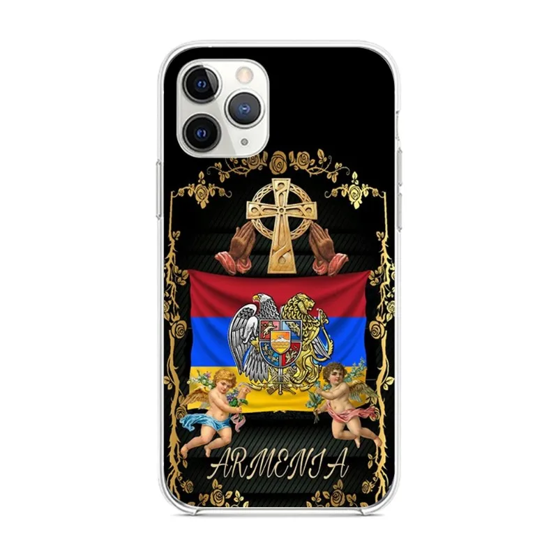 Фото Чехол для телефона с флагом армянии для IPhone 14 13 12 11 XS X 8 7 6 Plus Mini Pro Max SE 2022, мягкий прозрачный чехол для телефона №4
