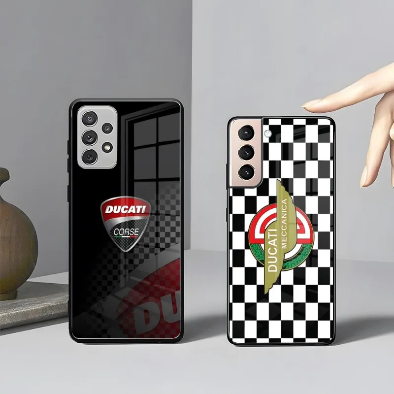 

D-Ducaties Phone Case Samsung S23 S21 S22 Ultra A 42 32 5G 52 51 Note20 S10 E Plus S20 FE S22Pro A12 22 Glass Cover