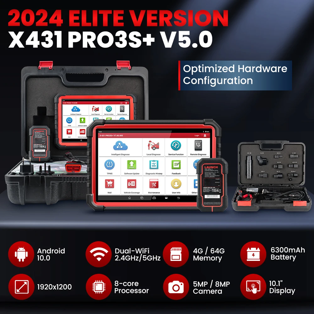 2024 новый инструмент для двунаправленного сканирования LAUNCH X431 PRO3S + V5.0 10 1 дюйма со