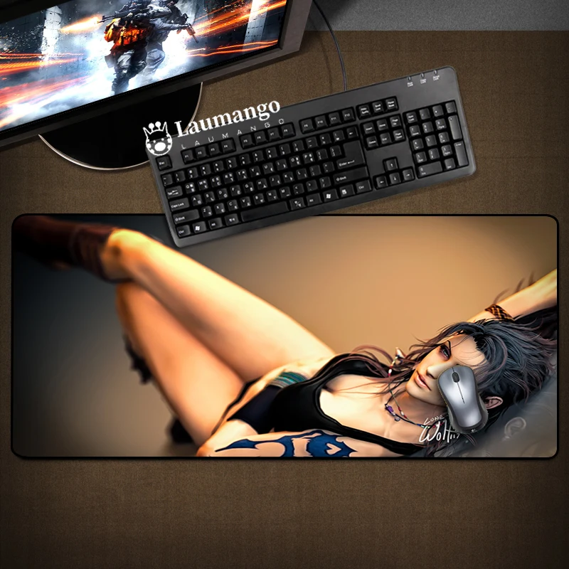 

Big Mouse Pad Final Fantasy Rubber Keyboard Gaming Accessories Ped Anime Gamer Computer Desk Mat Cabinet Mats Xxl Carpet Pc
