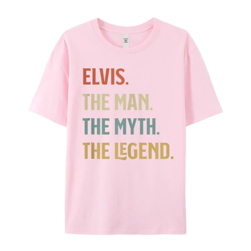 Classic Adult T-shirts The Name Is Elvis Crazy Tops Tees Cotton Round Collar Short Sleeve Party T Shirt Christmas