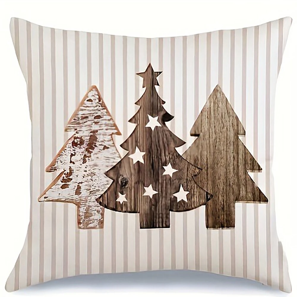 

Рождественское украшение, наволочка, Рождественский пряничный узор, чехол для дивана для гостиной, украшение для дома, фермерского дома