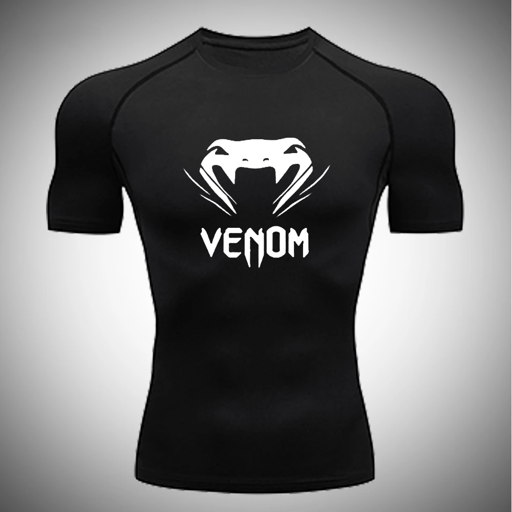 Фото Мужская компрессионная футболка для MMA Rashguard бокса мужские майки для Муай Тай кикбоксинга спортивные футболки для фитнеса тренировок Jiu Jitsu мужские футболки №5