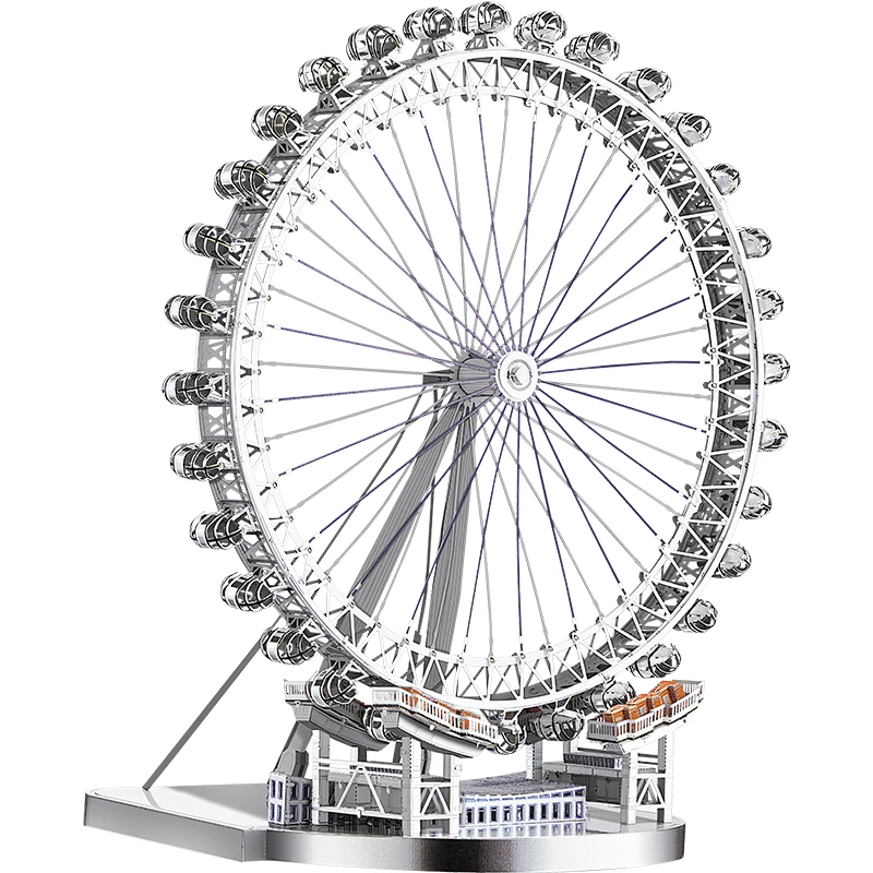 

Piececool 3D Metal Puzzle LONDON EYE Ferris Wheel Building Model kits DIY 3D Laser Cut Assemble Jigsaw Toys GIFT