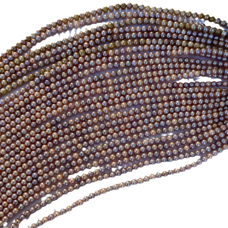 Яркий свет красочный 8 мм круг натуральный пресноводный настоящий жемчуг