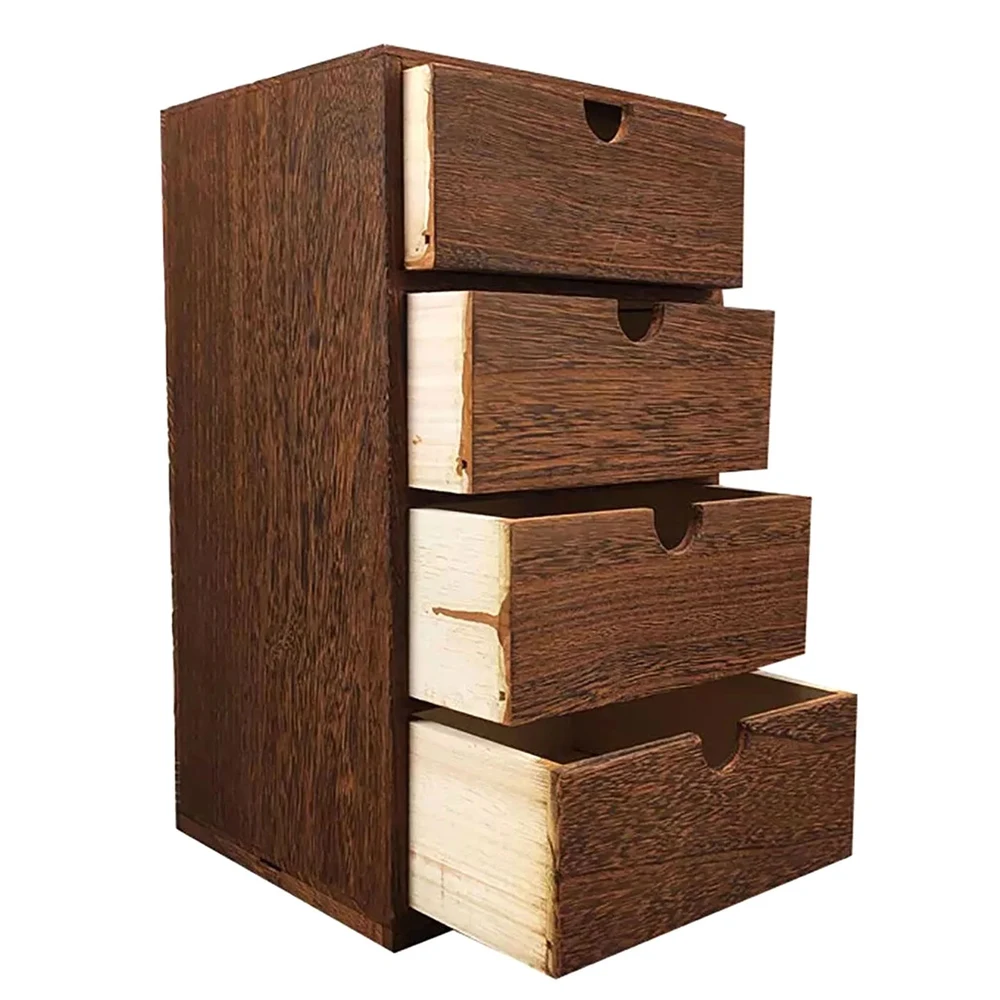 

Деревянный ящик для хранения, деревянный комод с ящиками, органайзер для ювелирных изделий, косметики, для офиса и дома