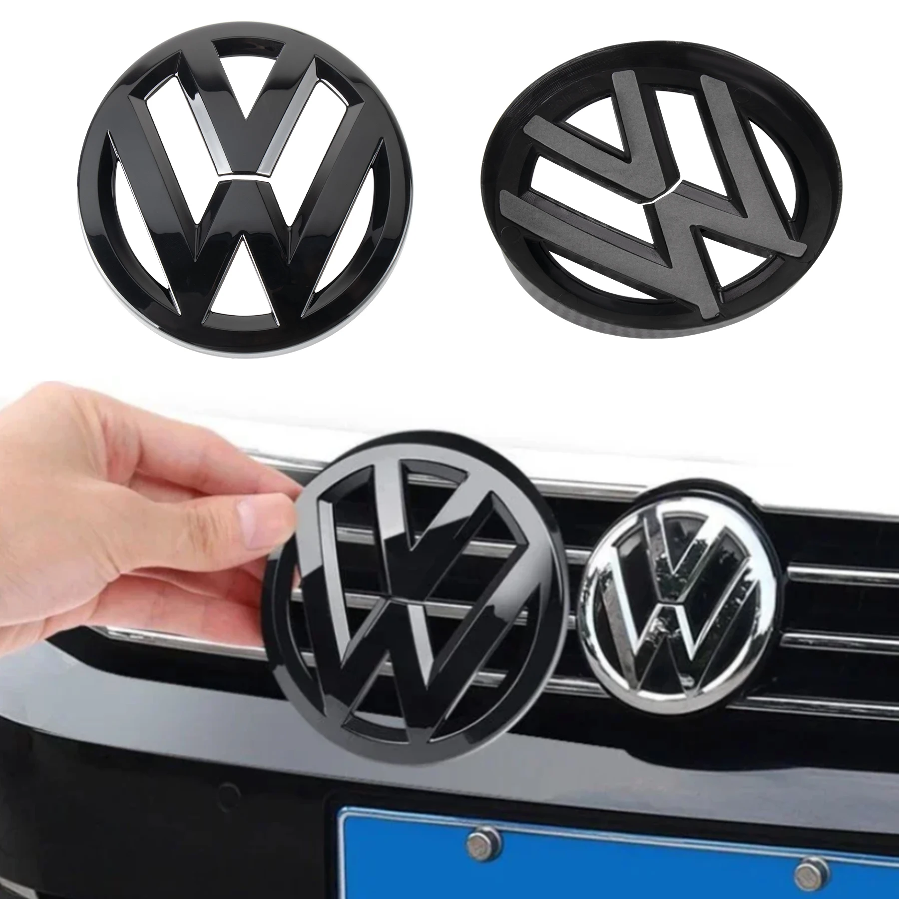 Odznaka przedniej maski samochodu Tylny emblemat bagażnika Naklejka dekoracyjna do Volkswagena VW Polo 2013 2014 2015 2016 2017 2018 2019 2020