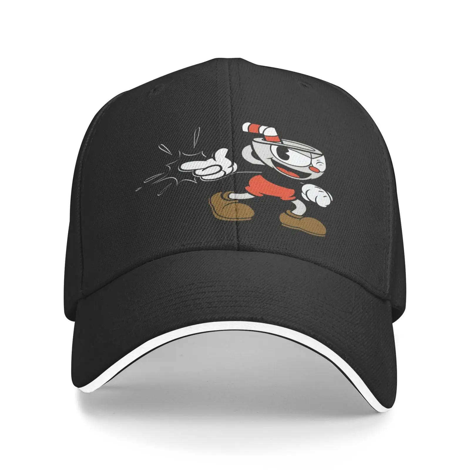 

Шапка Cuphead Wink с графическим рисунком для мужчин и женщин, бейсболки, шапки для женщин и мужчин, дизайнерская шапка, вязаная шапка Cowgirl, шапки д...
