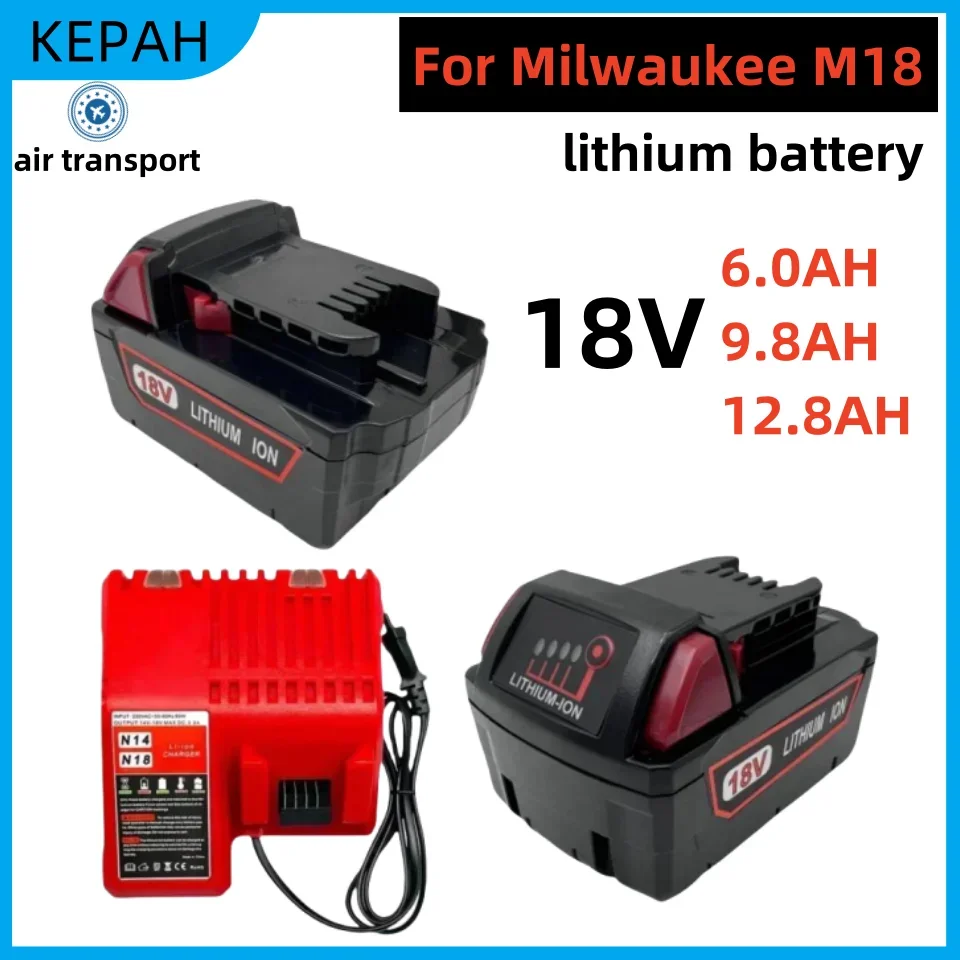 Для Milwaukee M18 18 В 9800 мАч/12800 мАч Замена для M18B5 XC литий-ионный аккумулятор 48-11-1815 48-11-1850