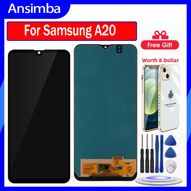 

Original For Samsung Galaxy A20 LCD Display Touch Screen Digitizer Assembly A205 A207F Replace For SAMSUNG A20s LCD Screen