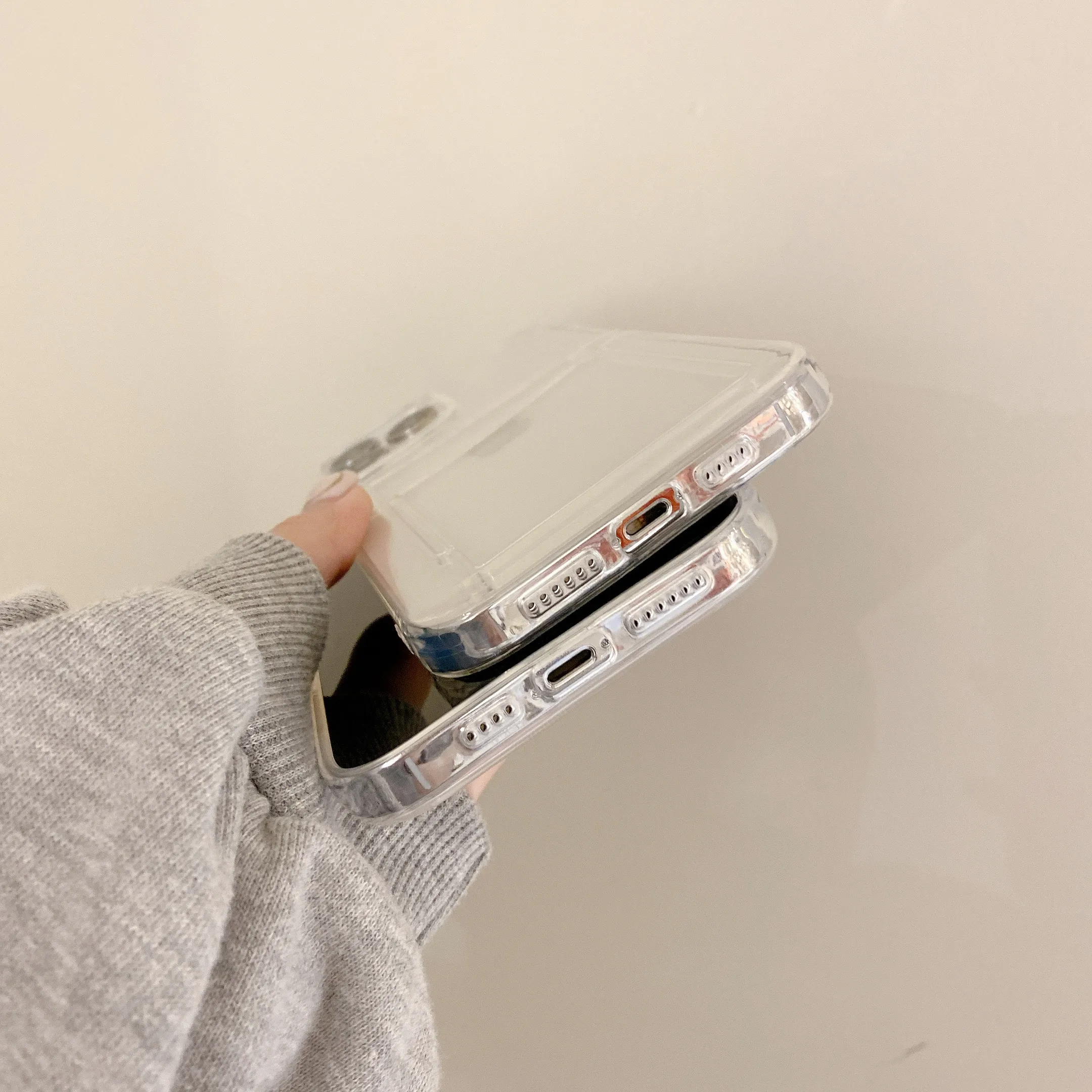 Чехол-бумажник с двумя отделениями для карт iPhone 13 Pro Max 11 12 iP Mini 7 8 Plus XS XR X SE 2020