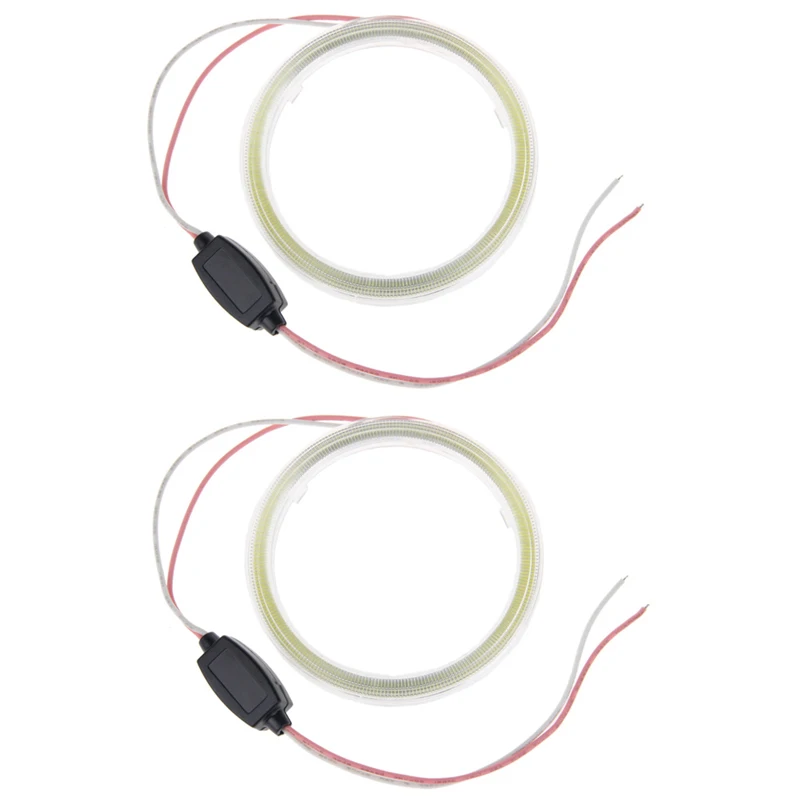 

DRL for Dc 12V 90mm COB Angel Eyes Halo LED Marker Lights Bulb Canbus Error Free