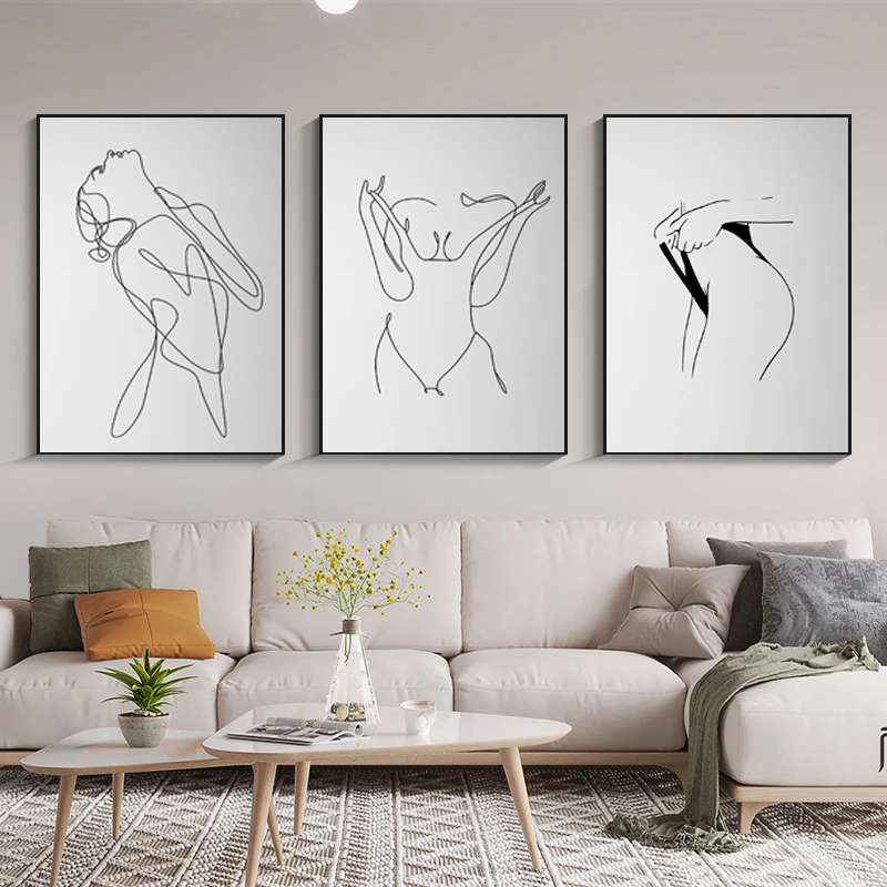 

Привлекательная и красивая женская Картина на холсте, минималистичные настенные картины, украшение для дома, бара, комнаты