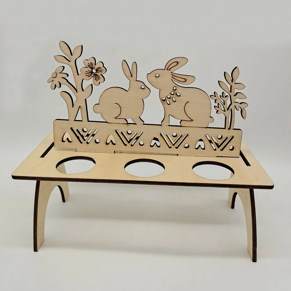 Деревянные пасхальные полки для яиц декоративное ремесло сделай сам подарок