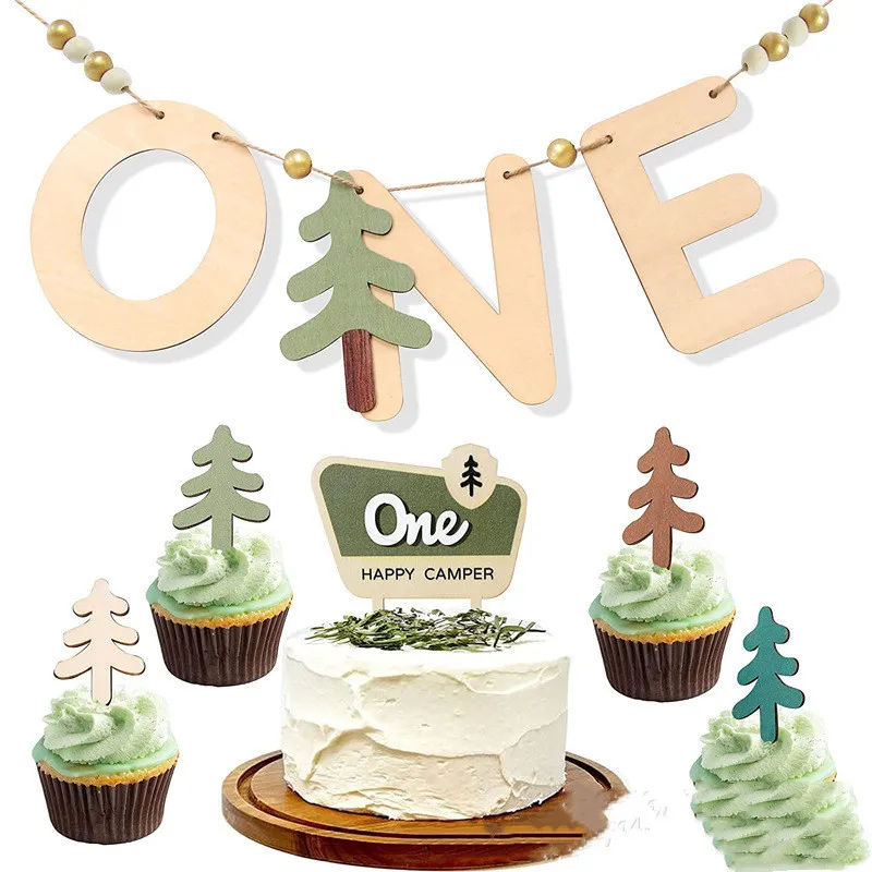 Набор для первого ребенка динозавр день рождения деревянная гирлянда дерево