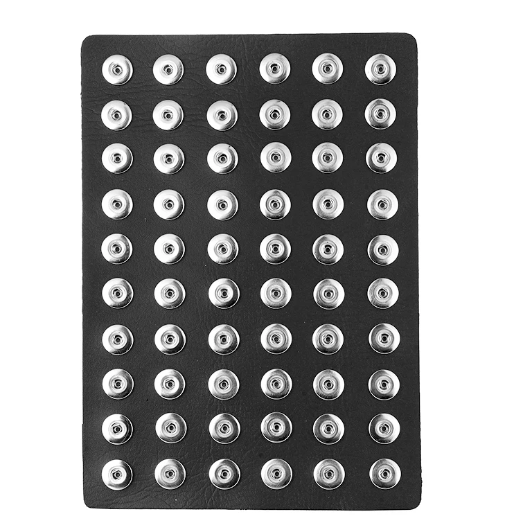 2pcs Snap Button Jewelry Stand 18mm Snaps Buttons Display 10 Colors Black Leather for 60 PCS Display Holder