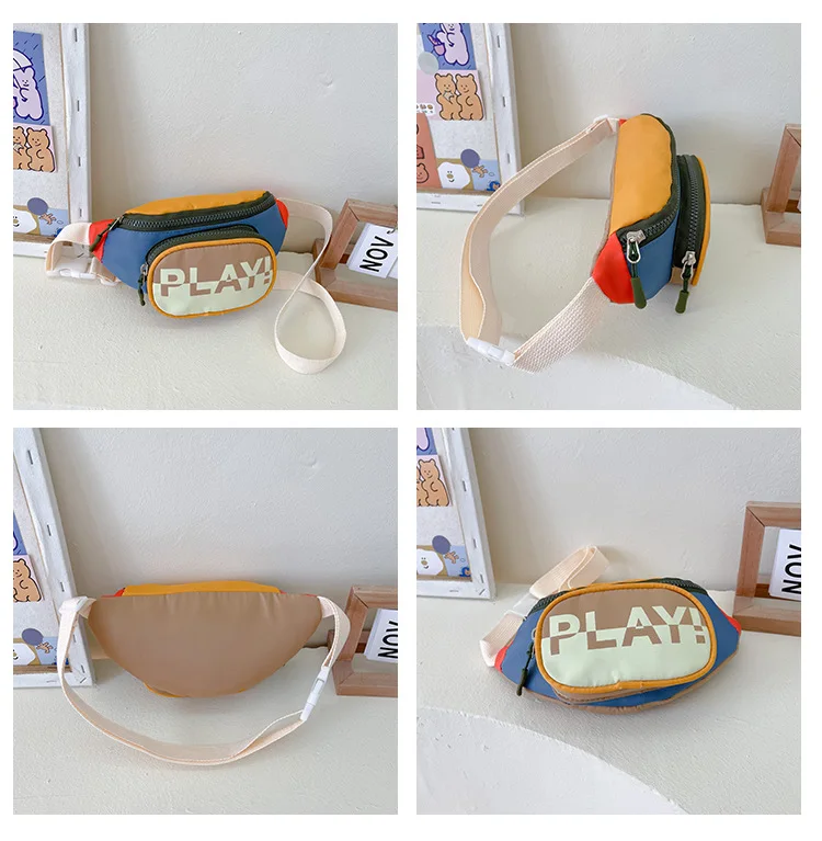 Fashion Children's Chest Bag Messenger Bags Fanny Pack Girls Baby Coin Purse Handbags Design Letter Boys Kids Waist Shoulder Bag