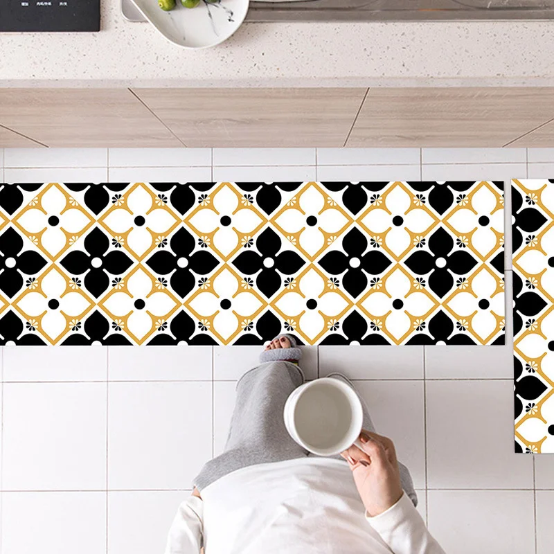 Противоскользящий кухонный коврик из ПВХ в стиле бохо марокканский домашний