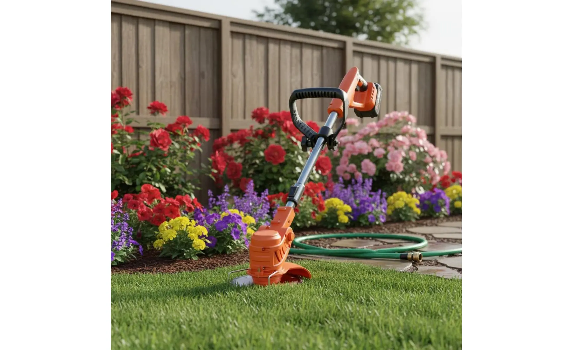 Cordless Electric Grass Trimmer Adjustable Shaft Battery-Powered Vegetation Wacker Electric Brush Cutter Extendable Length