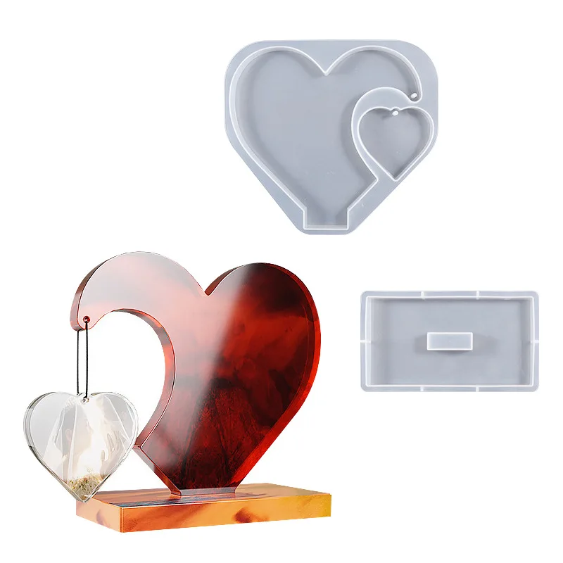 

Photo Frame Heart Shape Silicone Molds for Epoxy Resin DIY Picture Frame Mold for Resin Casting Art Crafts Table Home Decor Gift