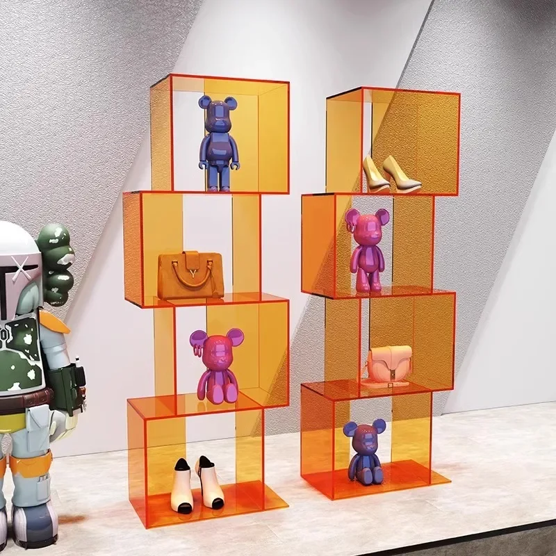 Акриловая витрина Подставка для сумок обуви в торговом центре Витрина Угловой