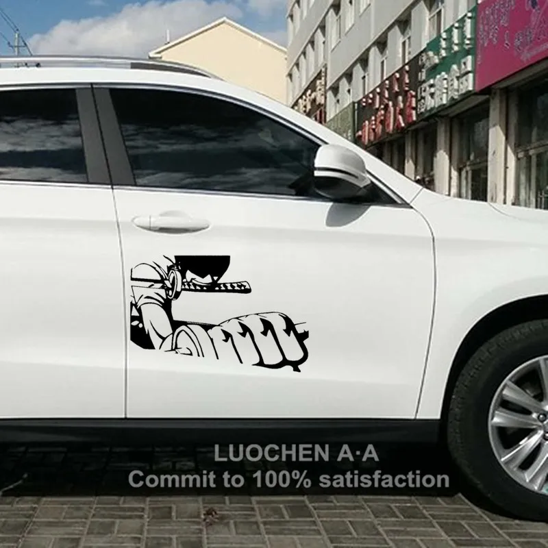 

Наклейки на автомобиль 2 шт. один кусок японский войн мультфильм забавные креативные наклейки для дверей авто тюнинг Стайлинг 33 см 50 см D22