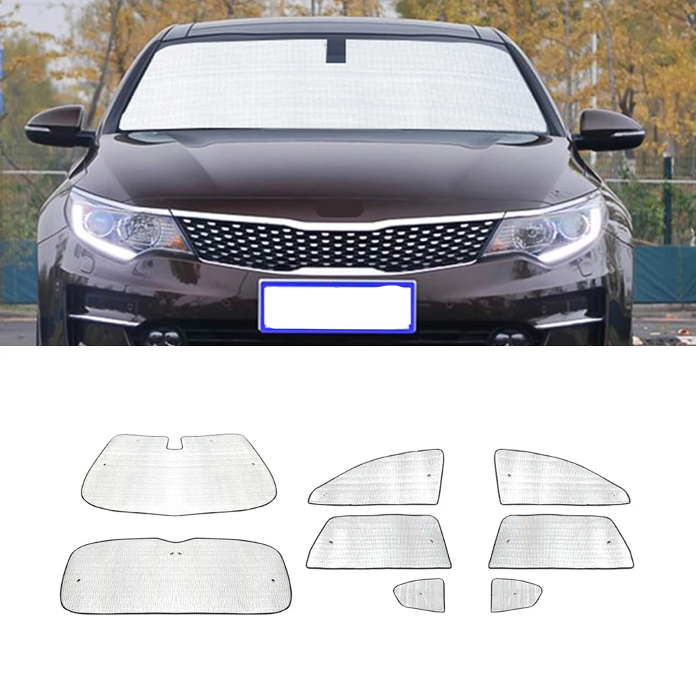 

For KIA K5 2020-2023 Auto Car Windshield Sunshade Sun UV Shield Block Cover One Set for Front Side Window Interior Accessories