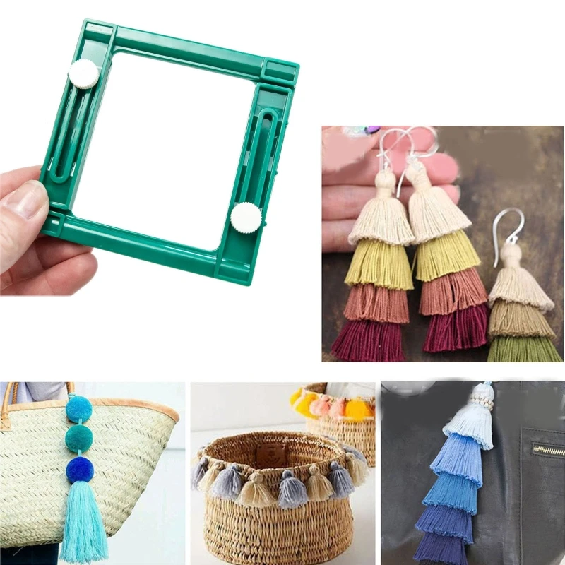 

Square Plastic Tassel Maker Ajustable Tassel Tool Hand-knitting DIY Handmade