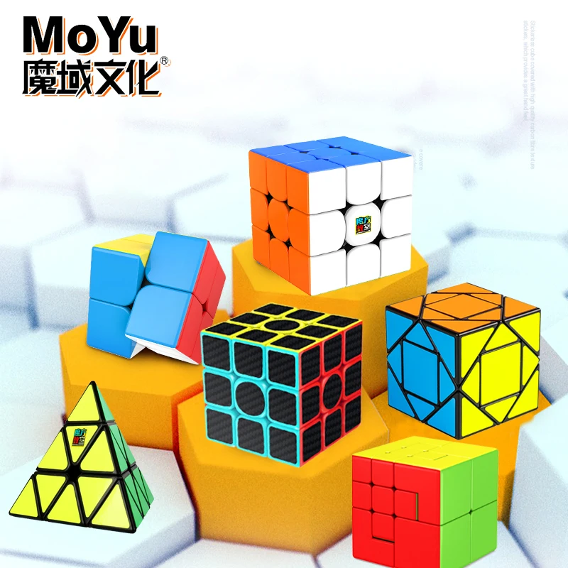 MoYu Magic Cube 3x3 2x2 Professional Special Rubix Pyraminx SQ1 Skewb Mirror Speed Puzzle Children Fidget Toy Rubick Cubo Magico