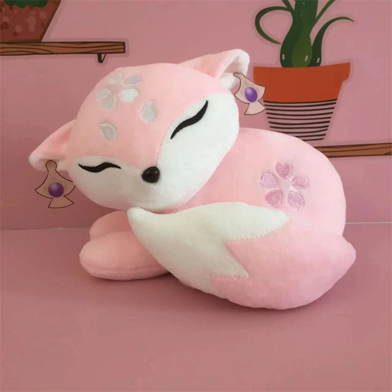 

Игрушка для косплея из аниме Genshin Impact Yae Miko Pink Fox, плюшевая кукла, милая мягкая набивная подушка, подарок, 20 см