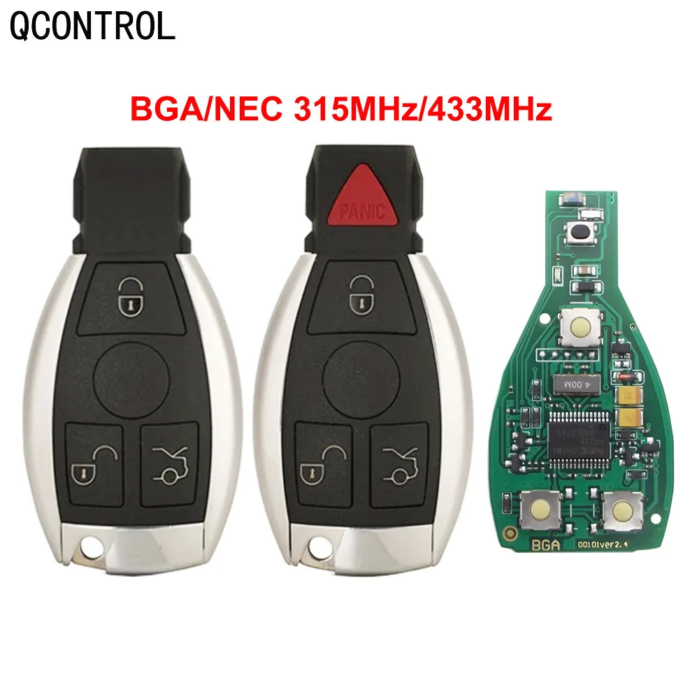 QCONTROL Умный автомобильный ключ 3/4 кнопки 315/434 МГц для Mercedes Benz A C E S Class W203 W204 W205 W210 W212