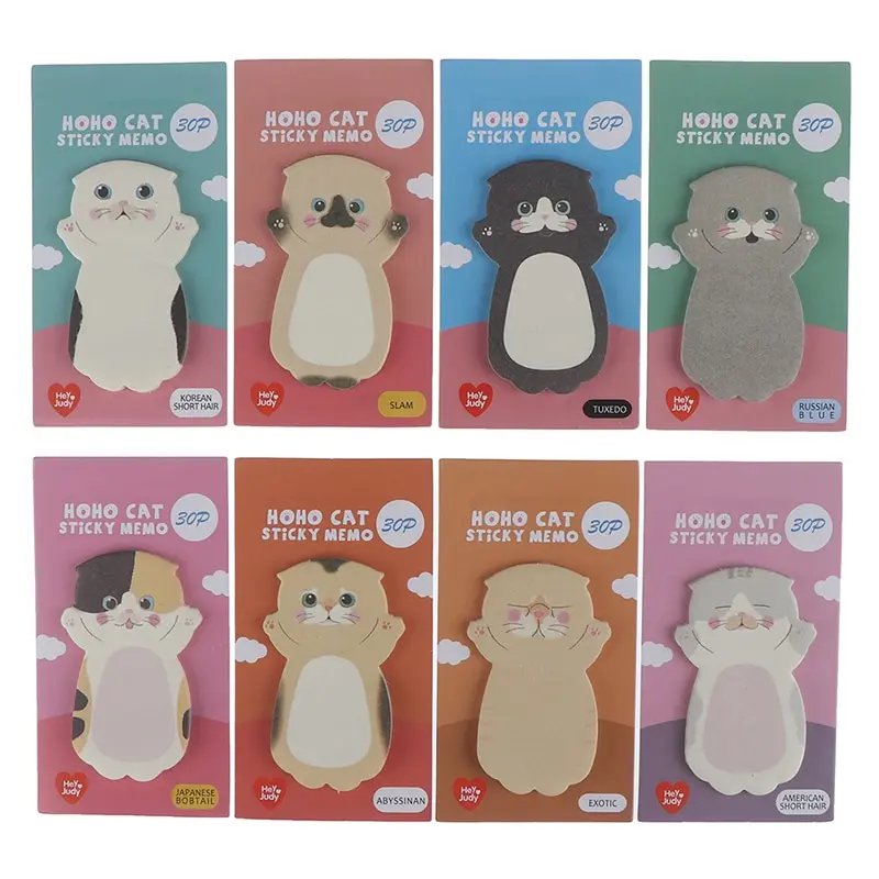 

1PC Cartoon Cat Sticky Memo Pad Marker Note Planner Stickers Cute Stationery Office Accessories School Supplies
