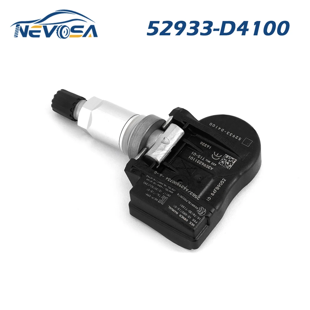 

NEVOSA 52933-D4100 TPMS Sensor Fit For Kia E-Niro For Hyundai Kona loniq Elantra Genesis Elantra GT Kona Tire Pressure System