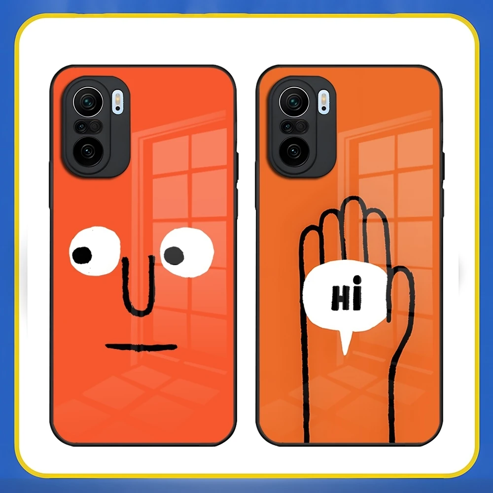 Забавный чехол для телефона J-Jean Jullien Art Redmi 13 12 13c 12c Note Pro Plus 11 10 12s 11s Задняя крышка из