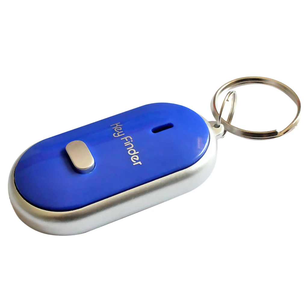 

Portable Anti-lost Key Finder LED Torch Whistle Key Finding Tool with Chain Ring