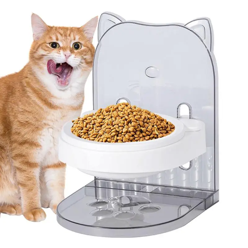 

High Capacity Cat Dog Bowl Liftable For Small Dogs Liftable Wall Mounted Pet Neck Bowl Liftable Design Cat Dog Bowl Pet Supplies
