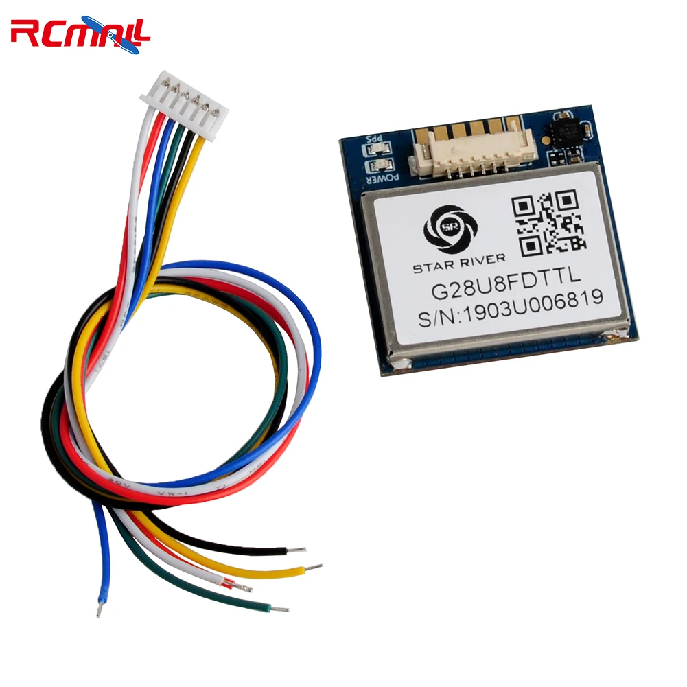 

RCmall G28U8FDTTL GPS Module GLONASS Beidou 72CH TTL 1-10Hz with Compass Flash