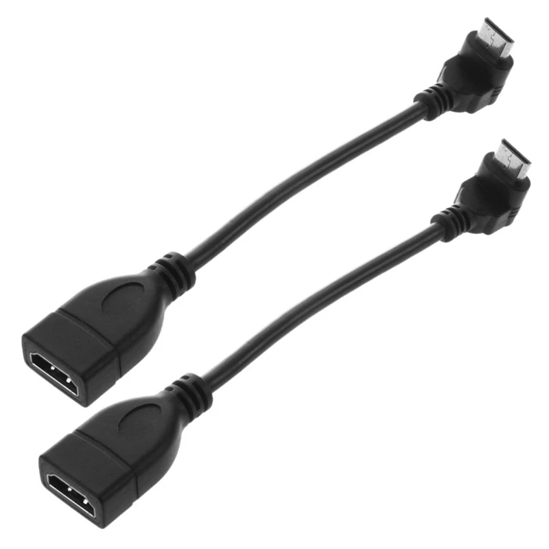 

2X Mini HDMI штекер-HDMI гнездо 90 градусов конвертер Соединительный кабель адаптера 1080P