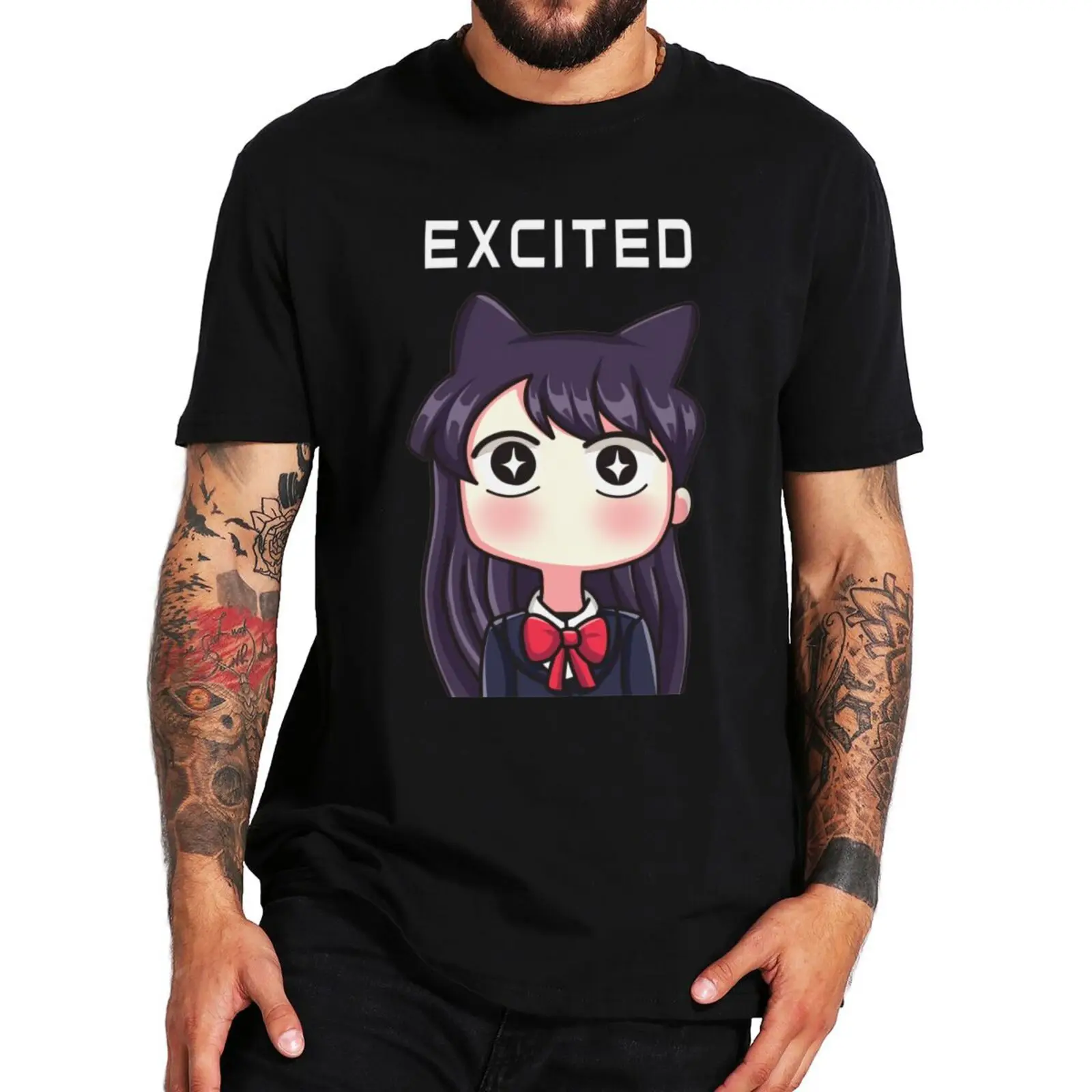 

Футболка с Аниме Манга не могу общаться, забавная футболка Komi Shouko Memes, летняя повседневная футболка из 100% хлопка Премиум-качества
