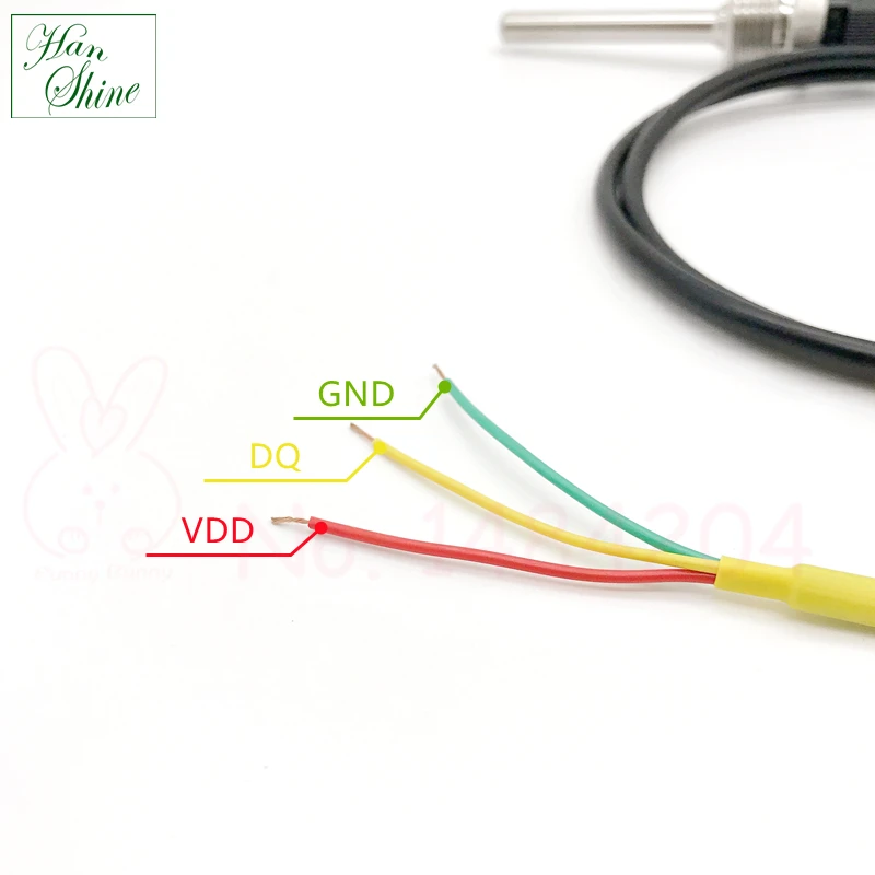 Цифровой датчик температуры DS18B20 BSP G1/2 &quotрезьба 20 50 100 мм Зонд 1 м ПВХ 3-жильный