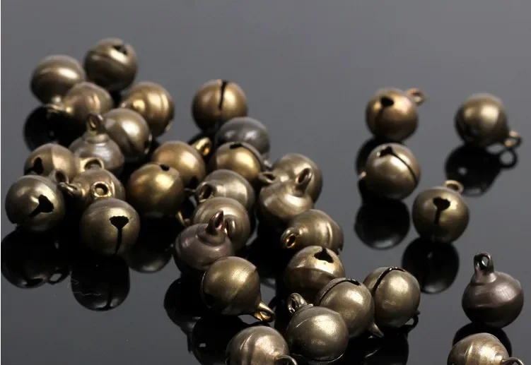 

6 мм, 8 мм, 10 мм, бронзовый цвет, колокольчик, маленькие колокольчики, медные свободные бусины, подходят для фестивальных ювелирных изделий, подвески, очаровательные бусины