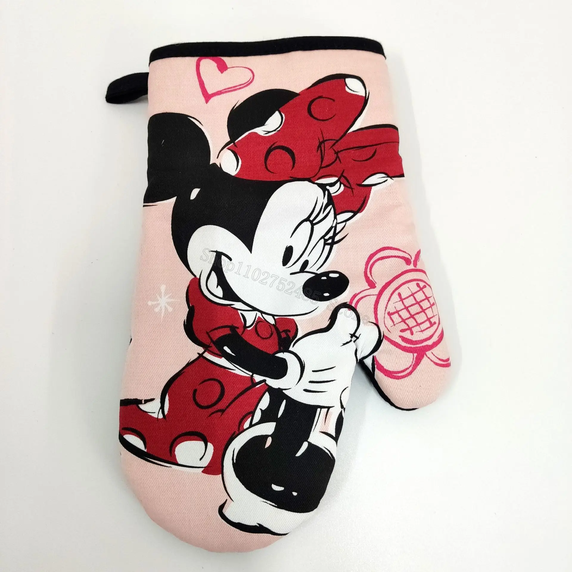 Рукавицы для духовки с Микки и Минни Маус Диснея розовые милые кухонные перчатки