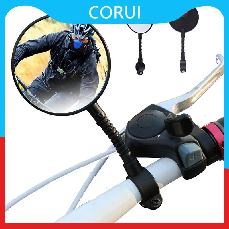 

New Silicone Handle Bicycle Rearview Handlebar Mirrors Cycling Rear View MTB Bike Rearview Mirror Adjustable Left Right Mirrors